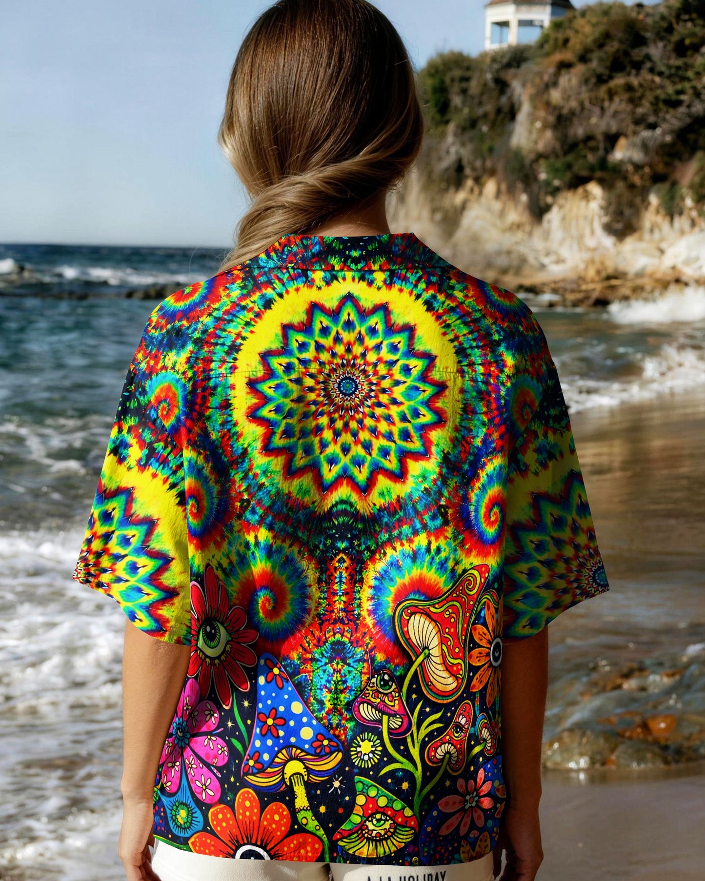 TRIPPY MUSHROOM HAWAIIAN SHIRT  - TLNT0204263