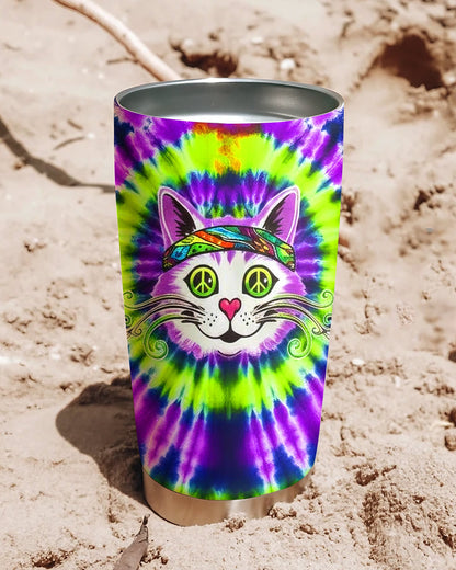 PURPLE GREEN SWIRL CAT TUMBLER - YHHG2101263