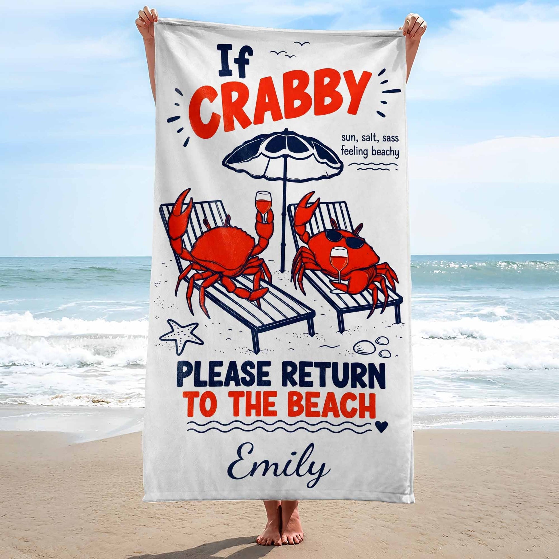 Personalized Microfiber Beach Towel Custom Name Gift for Women Beach Towels GradoCreations
