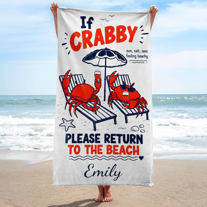 Personalized Microfiber Beach Towel Custom Name Gift for Women Beach Towels GradoCreations