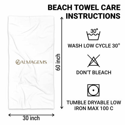 Personalized Microfiber Beach Towel Custom Name Gift for Women Beach Towels GradoCreations