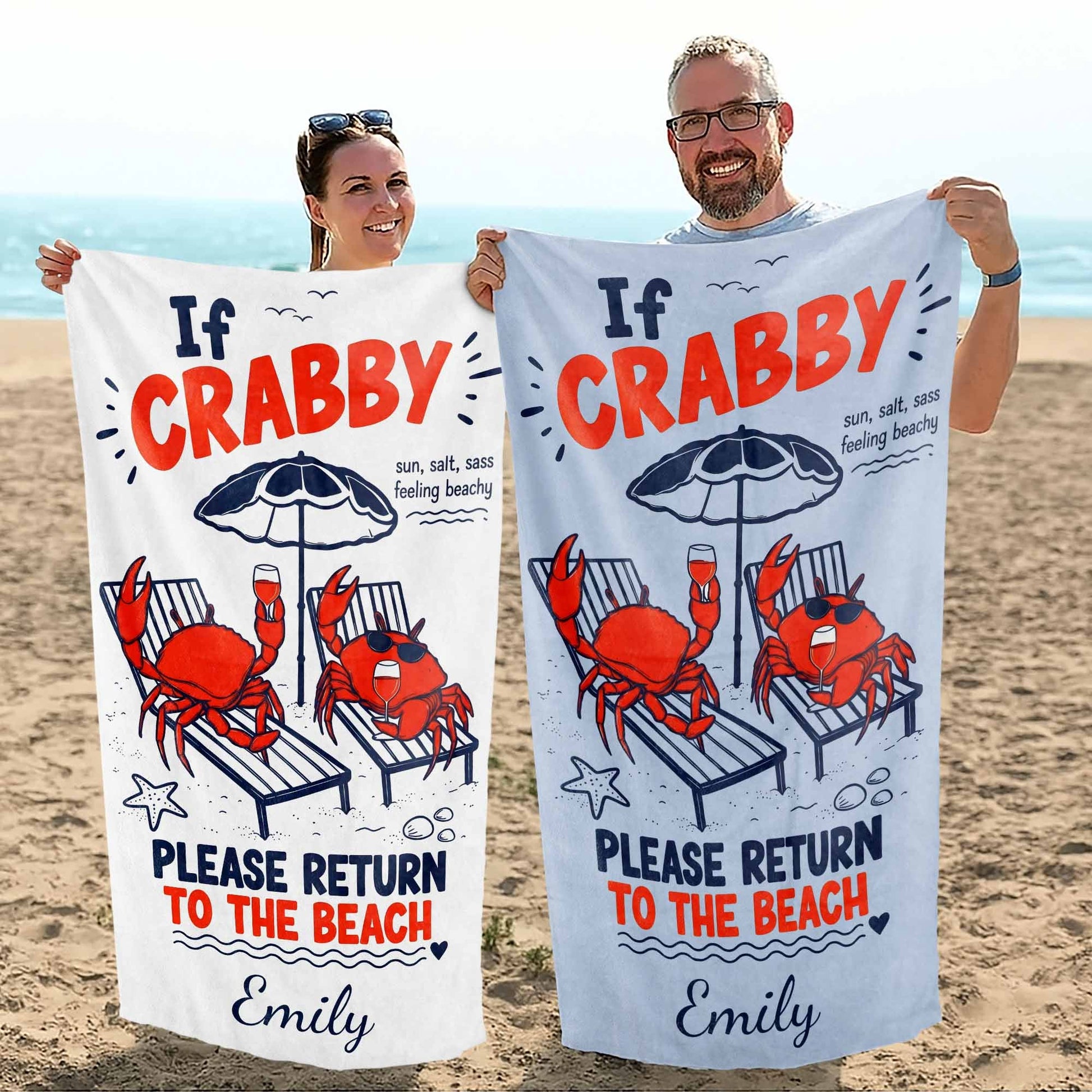 Personalized Microfiber Beach Towel Custom Name Gift for Women Beach Towels GradoCreations