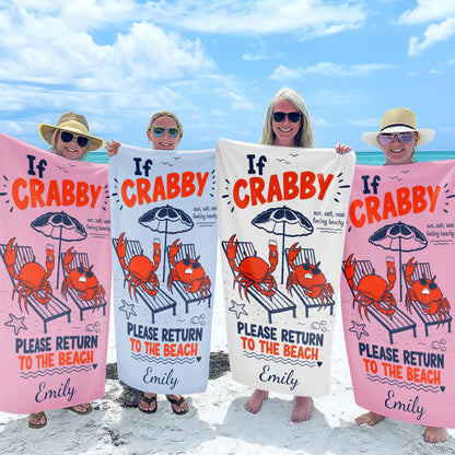 Personalized Microfiber Beach Towel Custom Name Gift for Women Beach Towels GradoCreations