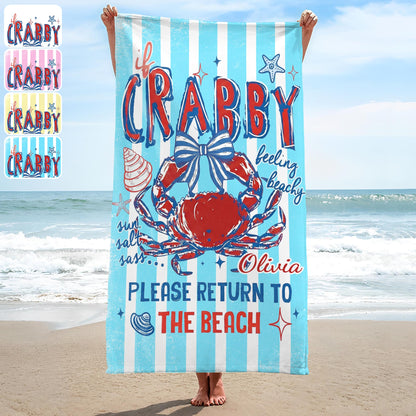 Personalized Microfiber Beach Towel Custom Name Gift for Her Beach Towels GradoCreations