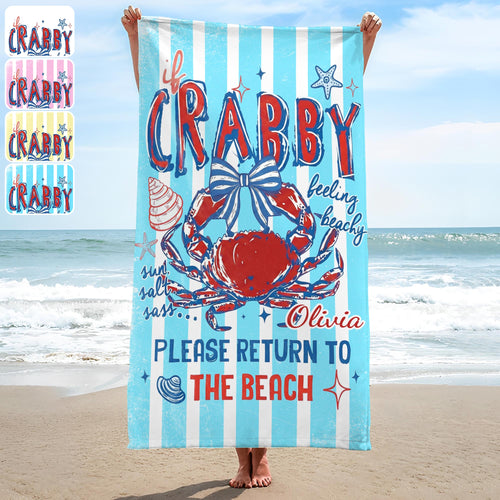 Personalized Microfiber Beach Towel Custom Name Gift for Her Beach Towels GradoCreations
