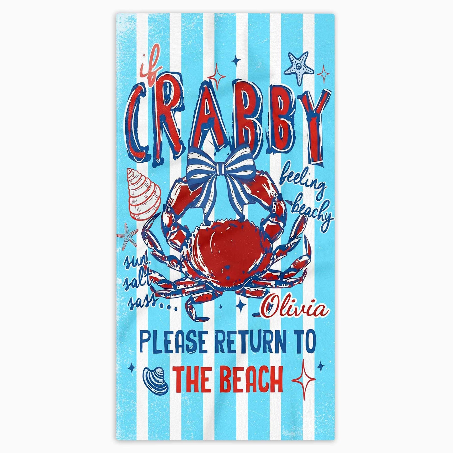 Personalized Microfiber Beach Towel Custom Name Gift for Her Beach Towels GradoCreations