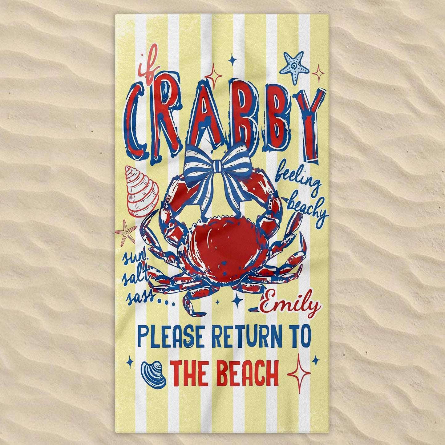 Personalized Microfiber Beach Towel Custom Name Gift for Her Beach Towels GradoCreations