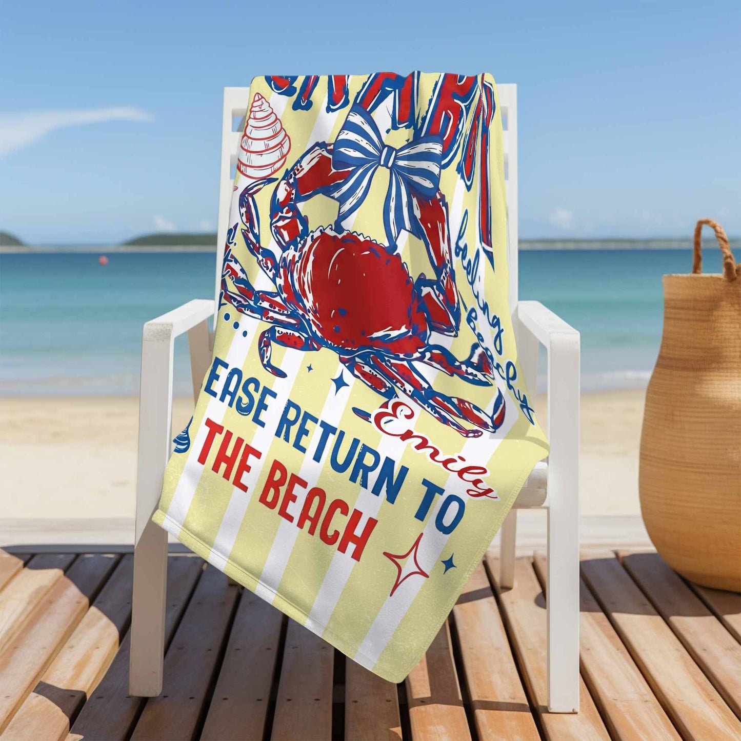 Personalized Microfiber Beach Towel Custom Name Gift for Her Beach Towels GradoCreations