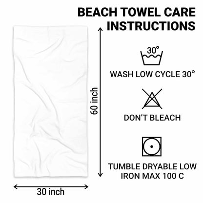 Personalized Microfiber Beach Towel Custom Name Gift for Her Beach Towels GradoCreations