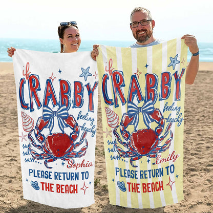Personalized Microfiber Beach Towel Custom Name Gift for Her Beach Towels GradoCreations
