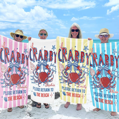 Personalized Microfiber Beach Towel Custom Name Gift for Her Beach Towels GradoCreations