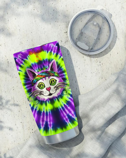 PURPLE GREEN SWIRL CAT TUMBLER - YHHG2101263