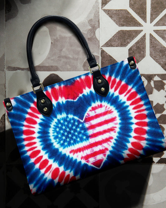 AMERICAN FLAG HEART LEATHER HANDBAG - TYPQ1304263
