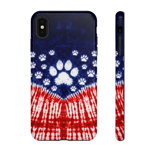 PAW PRINT RED WHITE & BLUE PHONE CASE - TLTW1604262